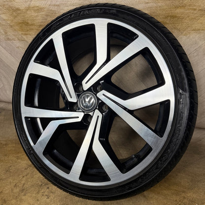 1X 19" GENUINE VW GOLF MK7 GT GTI BRESCIA CLUBSPORT ALLOY WHEEL TYRE 5G0601025CL