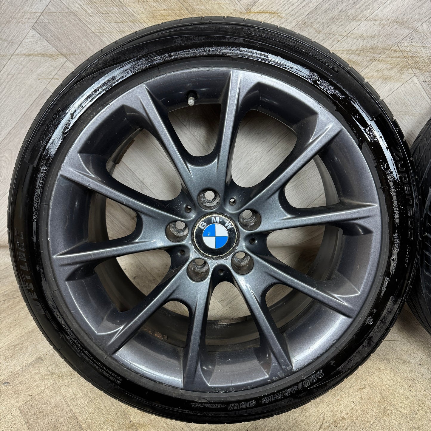 18" GENUINE BMW 3 SERIES 398 M SPORT GREY F30 F31 F32 E90 E92 ALLOY WHEELS TYRES ALLOYS 5X120