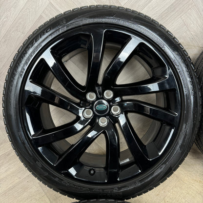 22'' GENUINE LAND ROVER DISCOVERY 5 BLACK RANGE ROVER SPORT ALLOY WHEELS TYRES ALLOYS