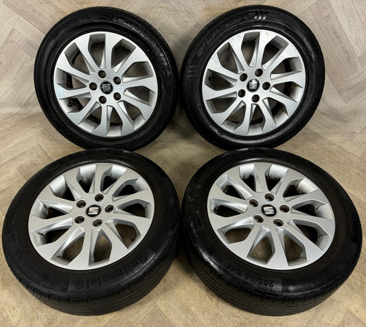 16'' GENUINE SEAT LEON MK2 ALLOY WHEELS TYRES ALLOYS GOLF CADDY MK3 A3