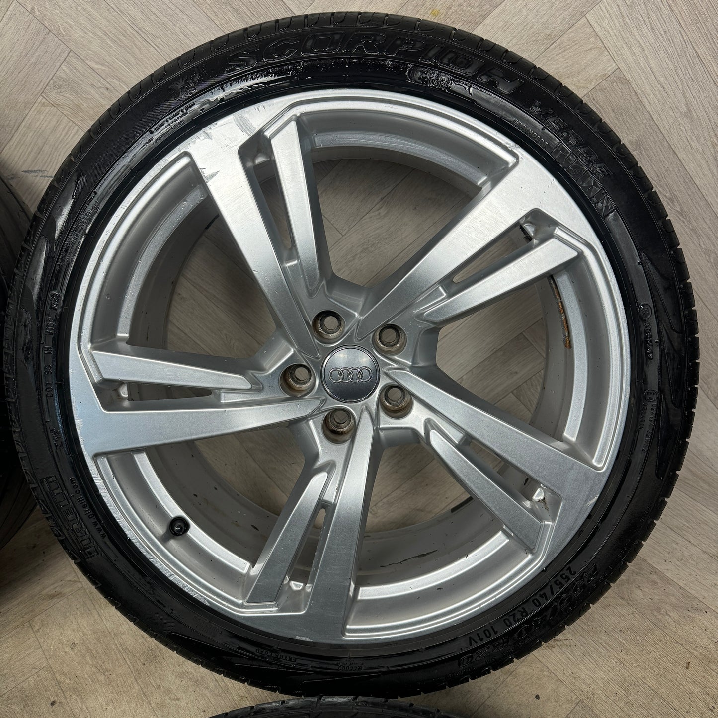 20'' GENUINE AUDI A7 S LINE 5 DOUBLE SPOKE A8 ALLOY WHEELS ALLOYS TYRES