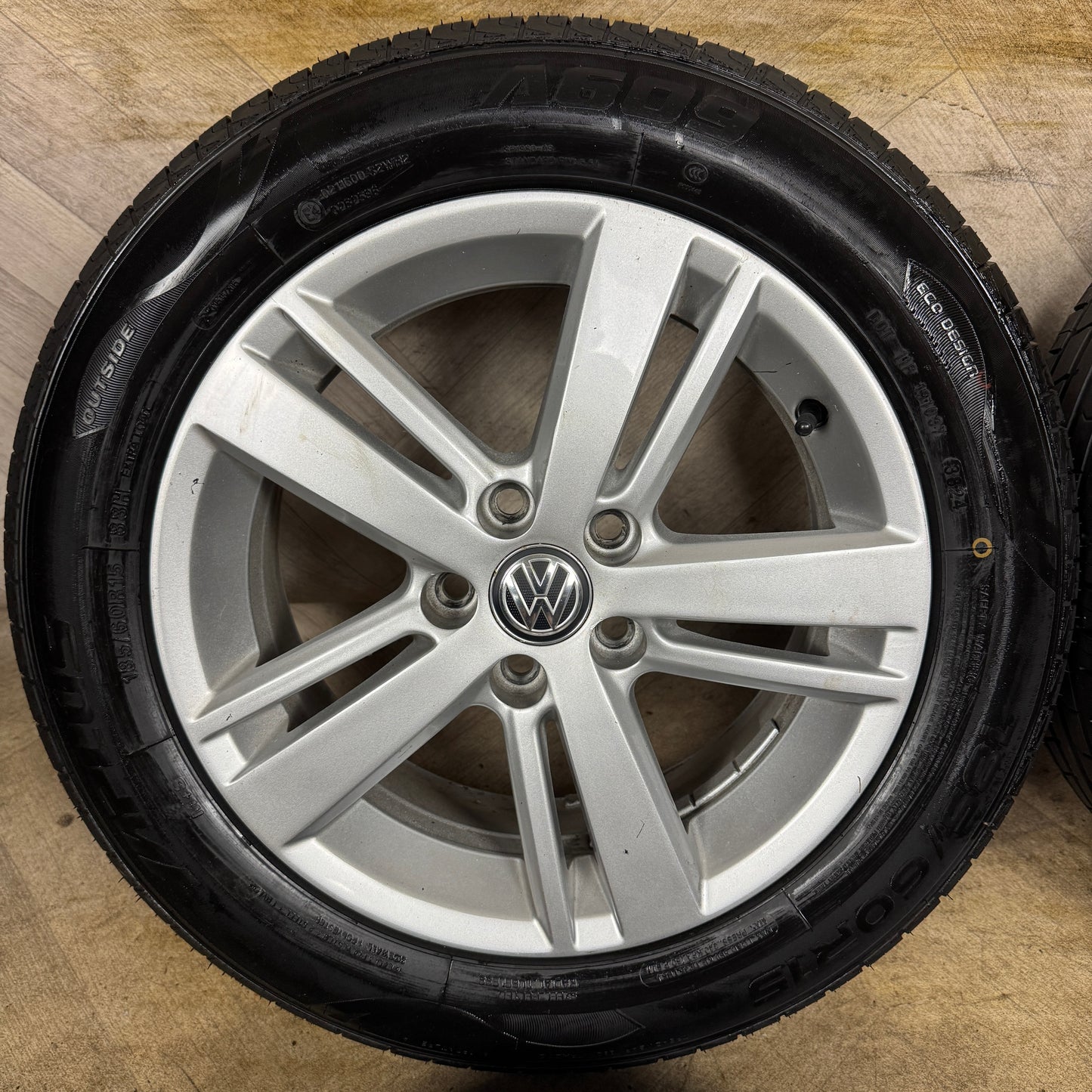 15'' GENUINE VW POLO 6R MK5 STRATFORD ALLOY WHEELS ALLOYS TYRES 6R0601025AC