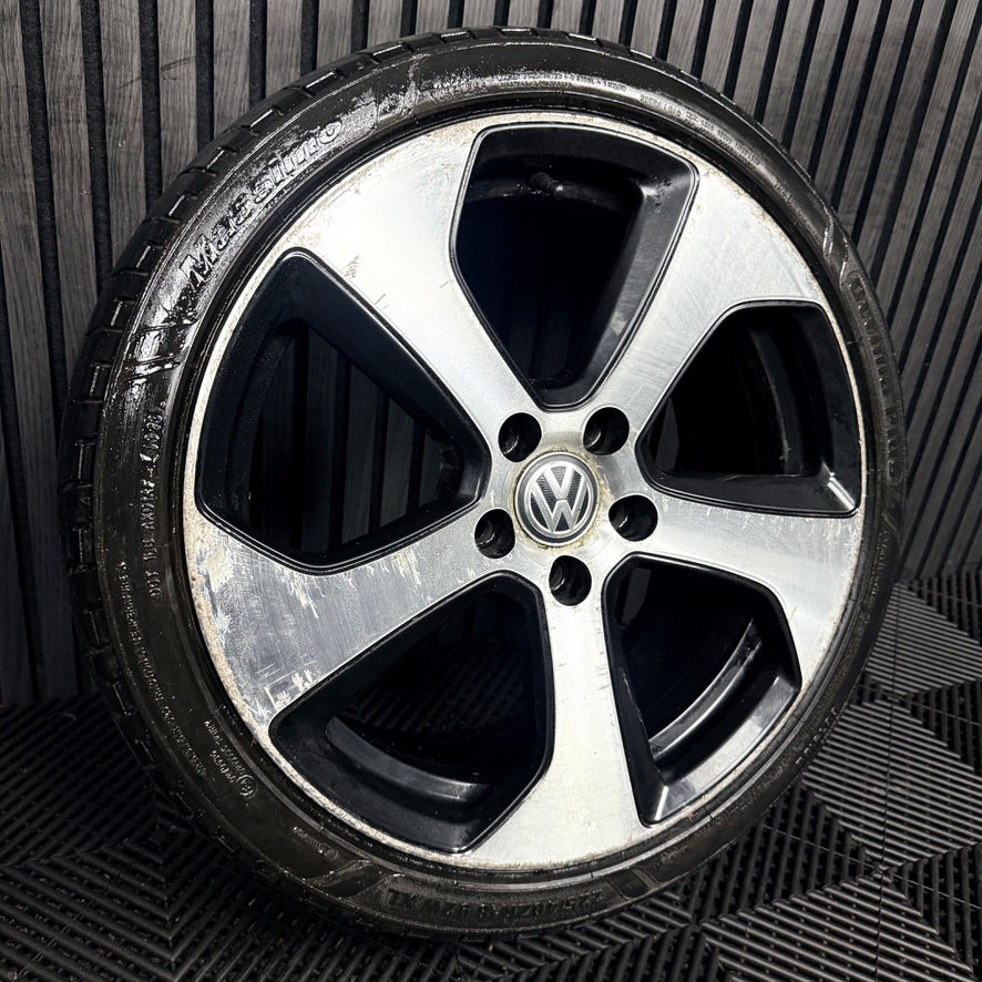 1X 18'' Genuine VW Golf Gt Gti Gtd Austin Mk7 Alloy Wheel Tyre 5G0601025AS