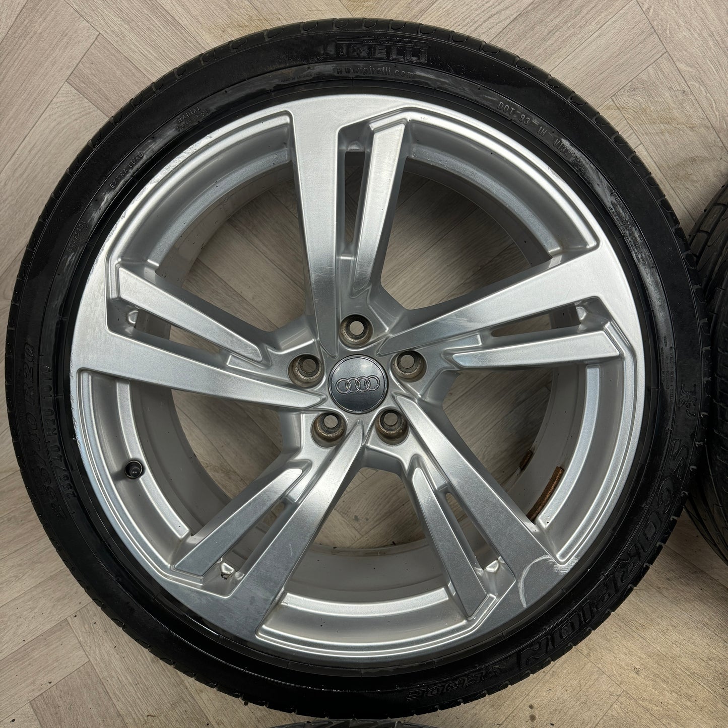 20'' GENUINE AUDI A7 S LINE 5 DOUBLE SPOKE A8 ALLOY WHEELS ALLOYS TYRES