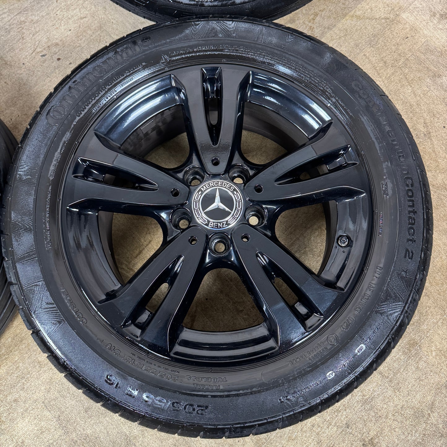 16'' GENUINE MERCEDES A CLASS CLA B BLACK W176 W246 ALLOY WHEELS TYRES ALLOYS