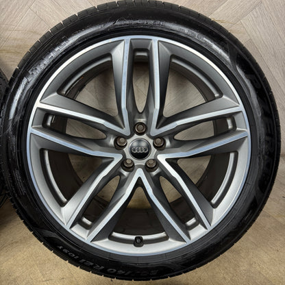 21'' GENUINE AUDI Q7 S LINE RS 5 DOUBLE SPOKE ALLOY WHEELS ALLOYS TYRES 4M0601025T