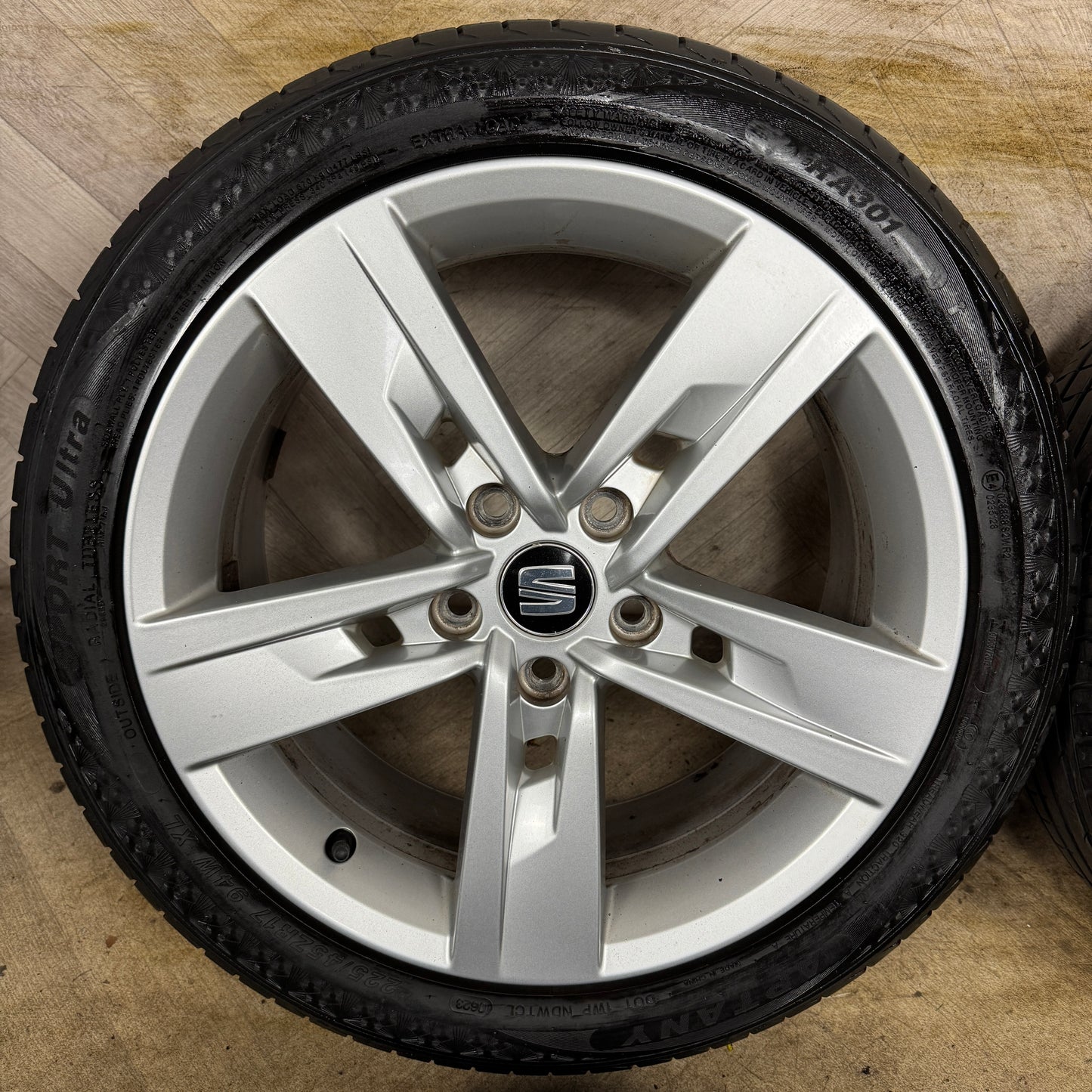 17'' GENUINE SEAT LEON MK3 ALLOY FR WHEELS TYRES ALLOYS GOLF MK2 A3 5X112 5F0601025T