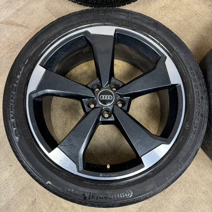20'' GENUINE AUDI Q5 5 SPOKE BLACK EDITION ROTOR S LINE TYRES ALLOY WHEELS ALLOYS 80A601025AQ