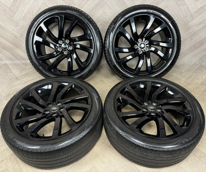 22'' GENUINE LAND ROVER DISCOVERY 5 BLACK RANGE ROVER SPORT ALLOY WHEELS TYRES ALLOYS