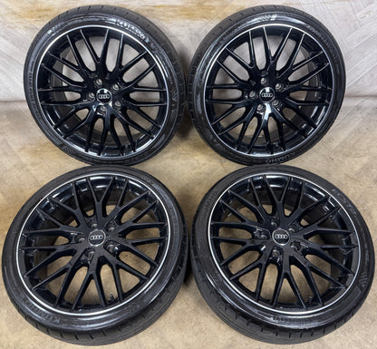 19'' GENUINE AUDI S3 A3 S LINE BLACK ALLOY WHEELS ALLOYS TYRES 8V0601025FG