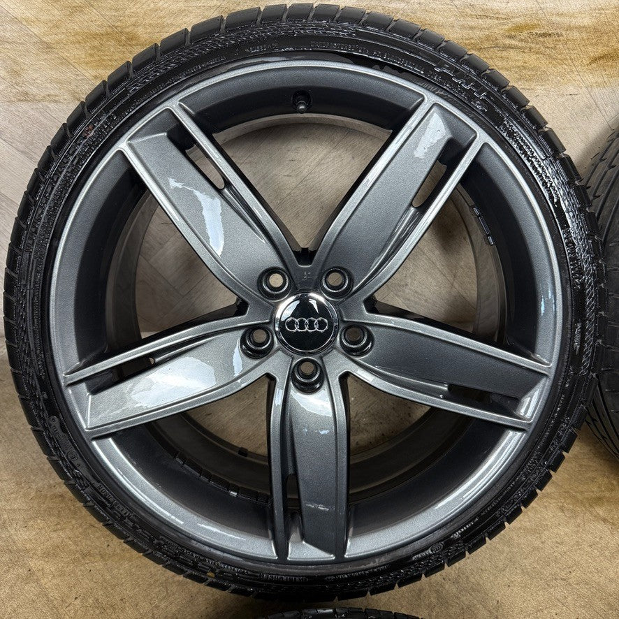 19'' GENUINE AUDI S3 A3 S LINE GREY ALLOY WHEELS ALLOYS TYRES 8V0601025AS