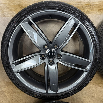 19'' GENUINE AUDI S3 A3 S LINE GREY ALLOY WHEELS ALLOYS TYRES 8V0601025AS