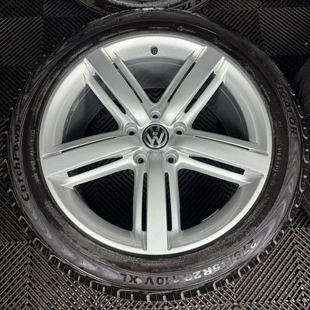 20'' GENUINE VW TOUAREG METROPOLITAN SILVER ALLOY WHEELS ALLOYS TYRES 7P6601025G