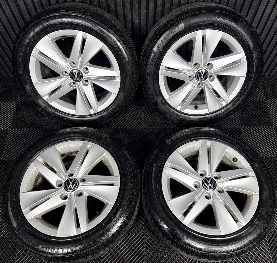 16’’ VW Golf Mk8 Norfolk Mk7 Mk6 Alloy Wheels Tyres 5H0601025 Genuine