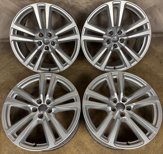 20'' GENUINE AUDI Q7 S LINE 5 DOUBLE SPOKE ALLOY WHEELS ALLOYS 4M0601025H