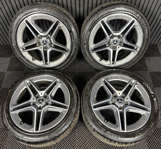18'' GENUINE MERCEDES AMG A CLASS CLA B ALLOY WHEELS TYRES ALLOYS W177 5X112