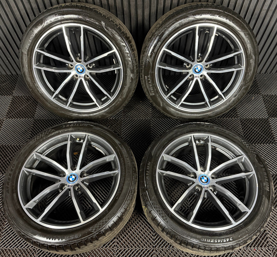 18" GENUINE BMW 5 SERIES 4 662 GREY DC M SPORT G30 G31 ALLOY WHEEL TYRES 7855081