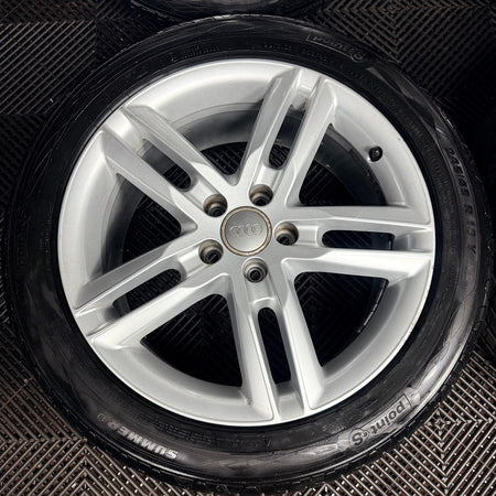18'' Audi A6 C7 S Line Alloy Wheels Tyres 4G9601025BL Genuine