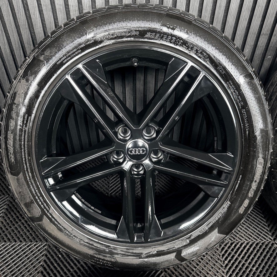 19'' Audi Q5 Black S Line Alloy Wheels Tyres 5X112 80A601025G Genuine