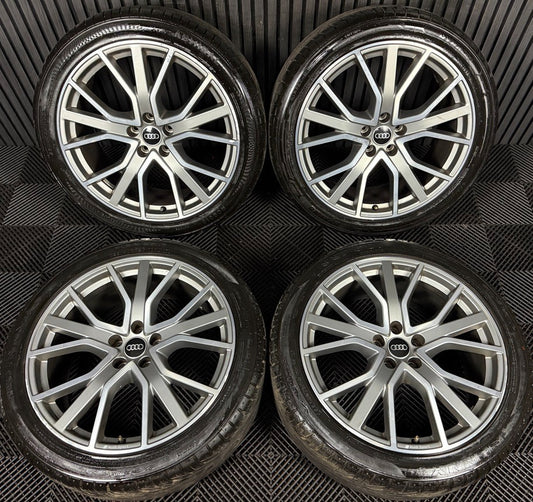 20'' GENUINE AUDI S6 A6 S LINE BLACK EDITION C8 ALLOYS WHEELS TYRES 4K0601025AB