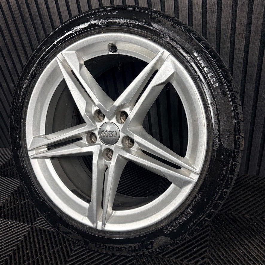 1X 18'' Audi A4 B9 B8 S Line Silver Star Alloy Wheel Tyre 8W0601025EC Genuine