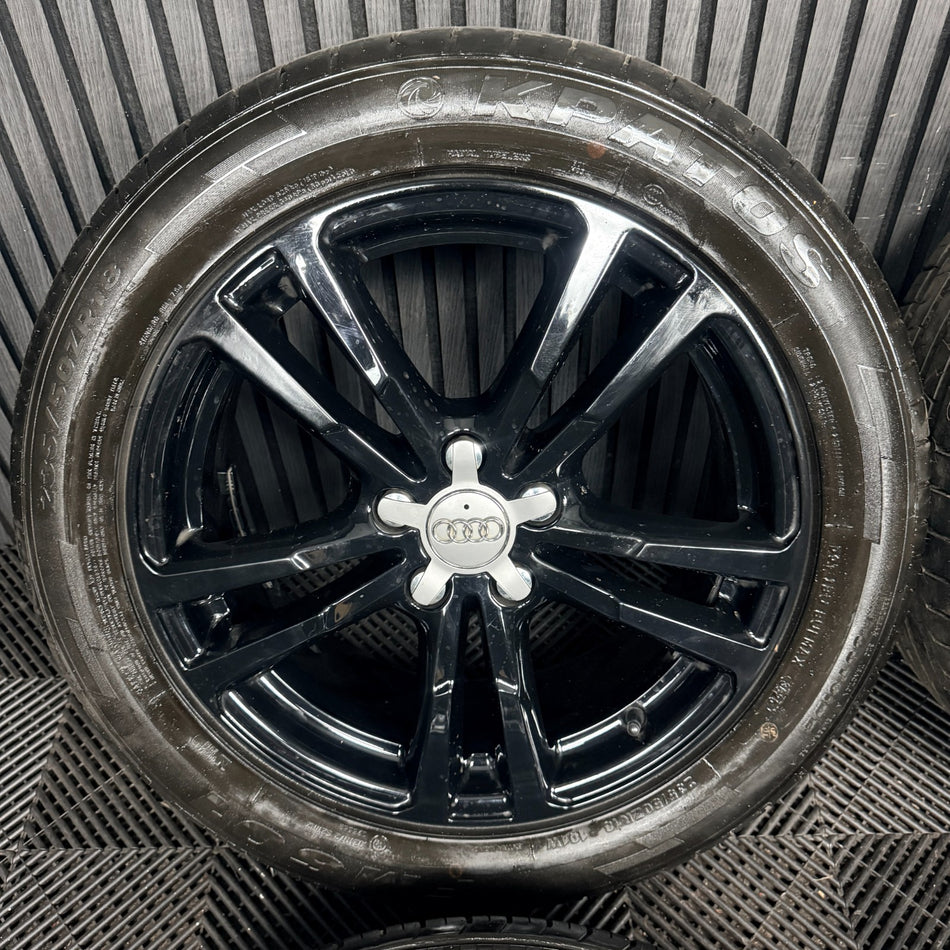 18'' Audi Q3 S Line 5 Double Spoke Black Alloy Wheels Tyres Alloys Genuine