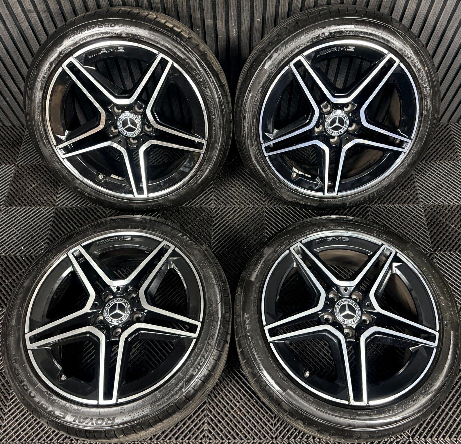 18'' Mercedes Amg A Class Cla B Black DC Alloy Wheels Tyres Alloys W177 Genuine