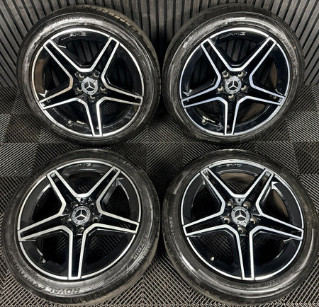 18'' Mercedes Amg A Class Cla B Black DC Alloy Wheels Tyres Alloys W177 Genuine