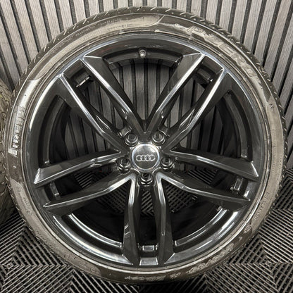 20'' GENUINE AUDI A6 S LINE BLACK EDITION C7 ALLOYS WHEELS TYRES 4G9601025M