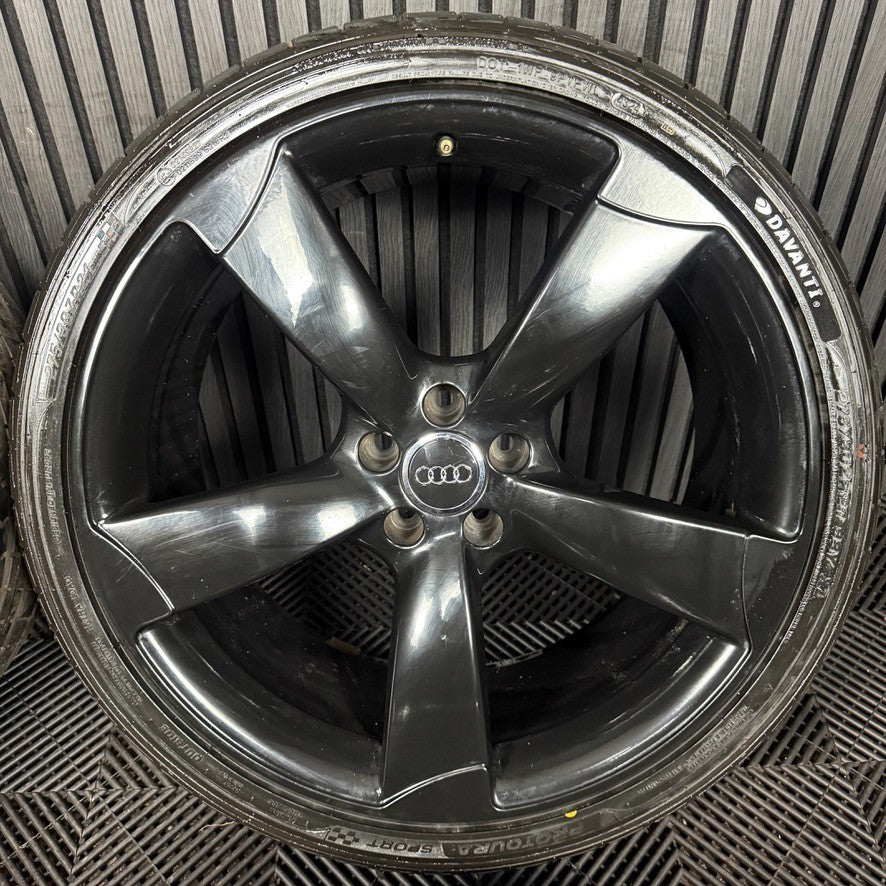 21" GENUINE AUDI A7 S LINE S7 ROTOR BLACK EDITION ALLOY WHEELS TYRES 4H0601025BA