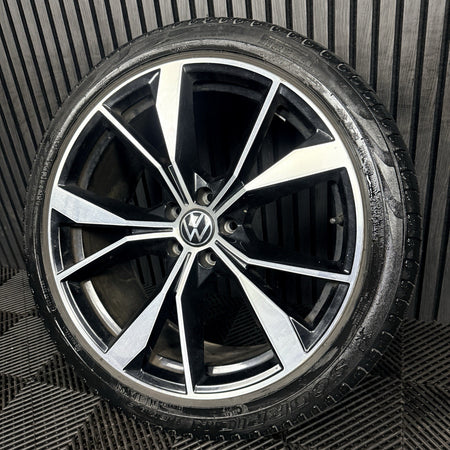 1X 20'' VW Tiguan Misano R Line 5NA601025AH Black DC Alloy Tyre Wheel Genuine