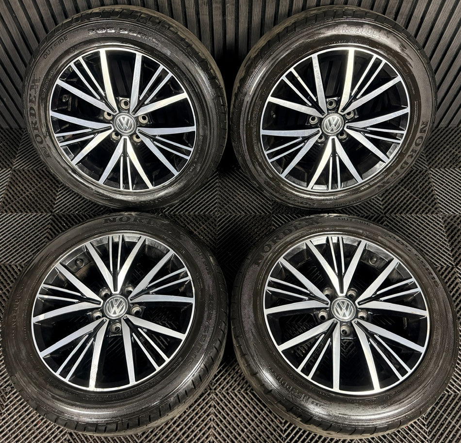 16'' VW Golf Mk7 Linas Mk8 Mk6 Alloy Wheels Tyres Alloys 5G0601025CD Genuine