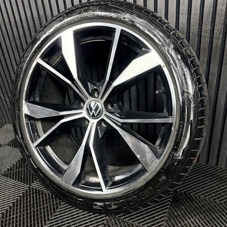 1X 20'' VW Tiguan Misano R Line 5NA601025AH Black DC Alloy Tyre Wheel Genuine