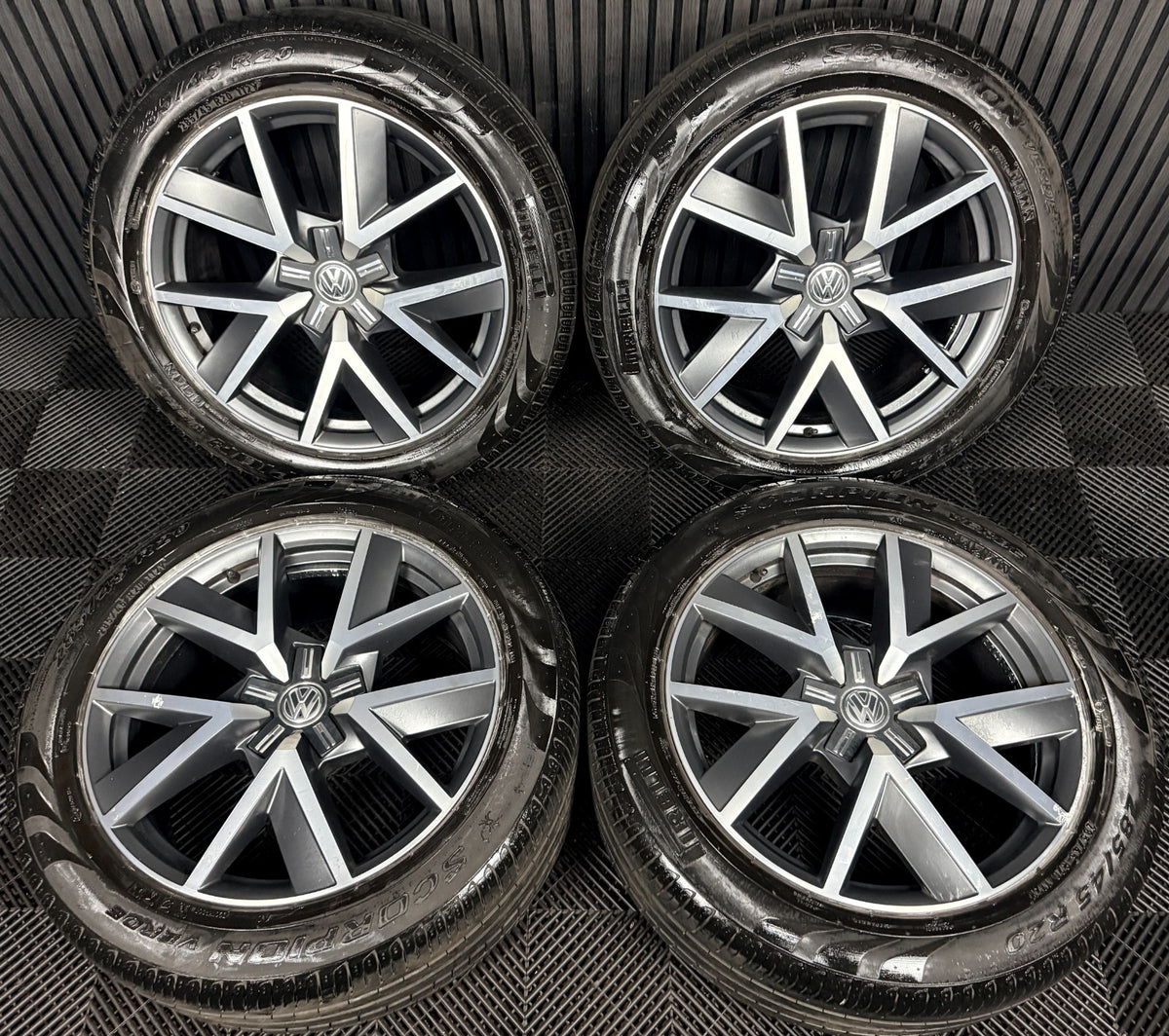 20'' VW Touareg Braga Alloy Wheels Alloys Tyres Q7 5X112 760601025R Genuine