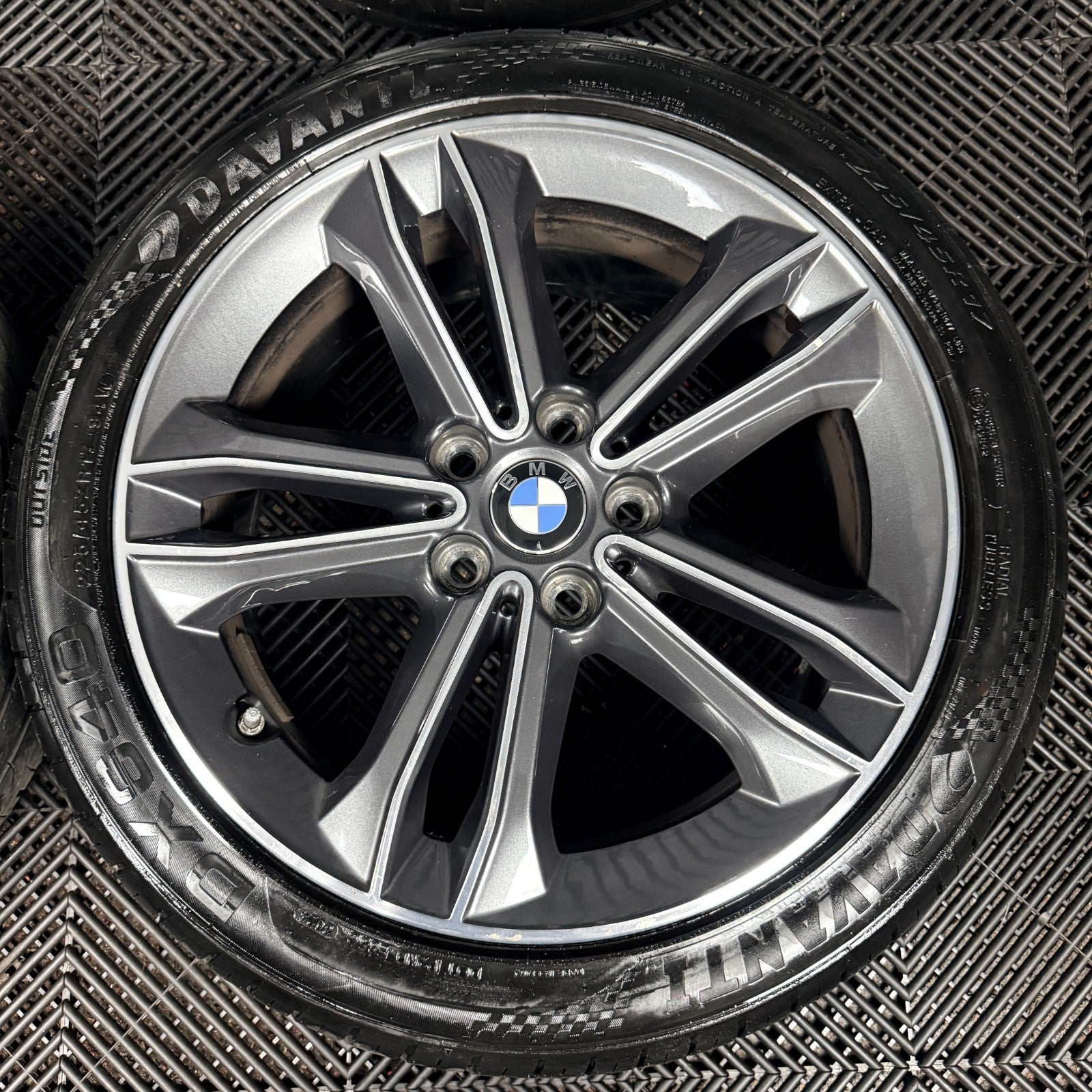17'' BMW 1 Series 2 F40 F41 F44 149 Grey DC Alloy Wheels Tyres 6856087 Genuine