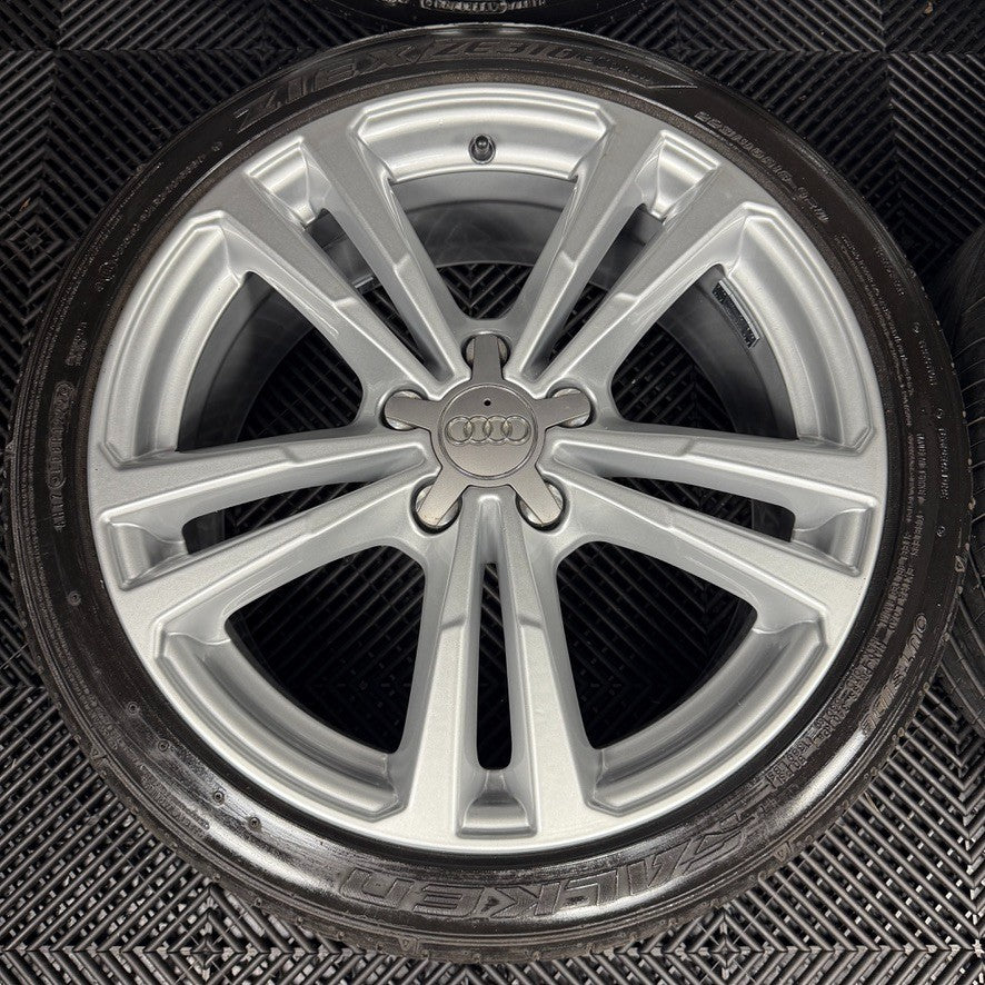 18'' GENUINE AUDI A3 S LINE SILVER ALLOY WHEELS ALLOYS TYRES S3 GOLF 8V0601025BL