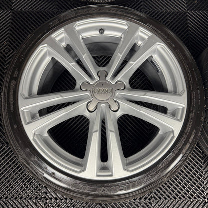 18'' GENUINE AUDI A3 S LINE SILVER ALLOY WHEELS ALLOYS TYRES S3 GOLF 8V0601025BL
