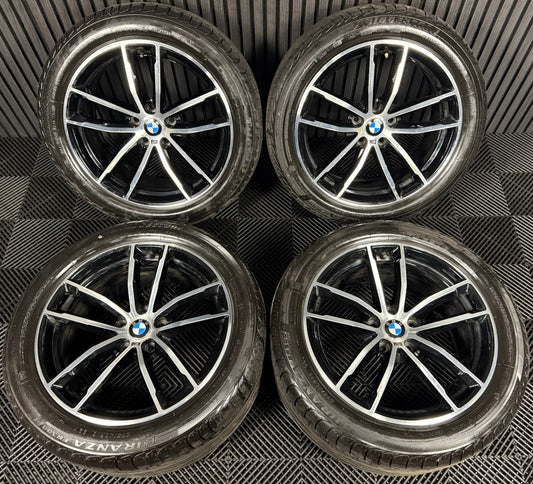 18" GENUINE BMW 5 SERIES 4 662 BLACK M SPORT G30 G31 ALLOY WHEELS TYRES ALLOYS