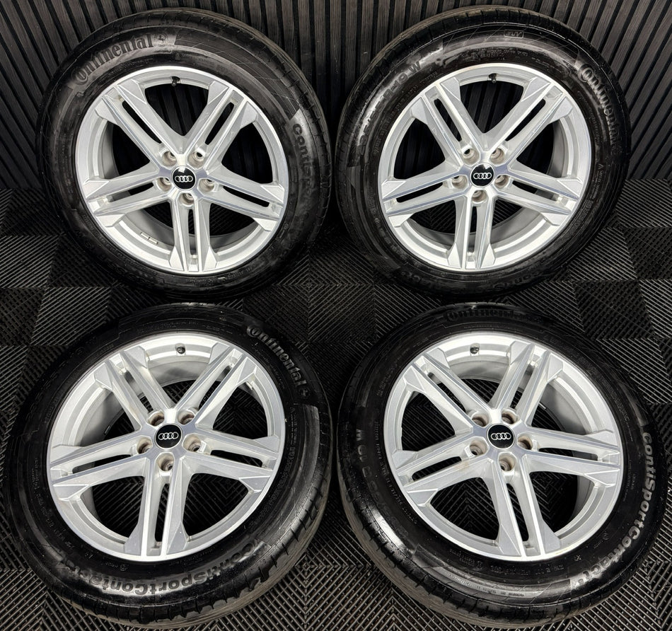 19'' Audi Q5 5 Double Spoke S Line Alloy Wheels Tyres 5X112 80A601025G Genuine