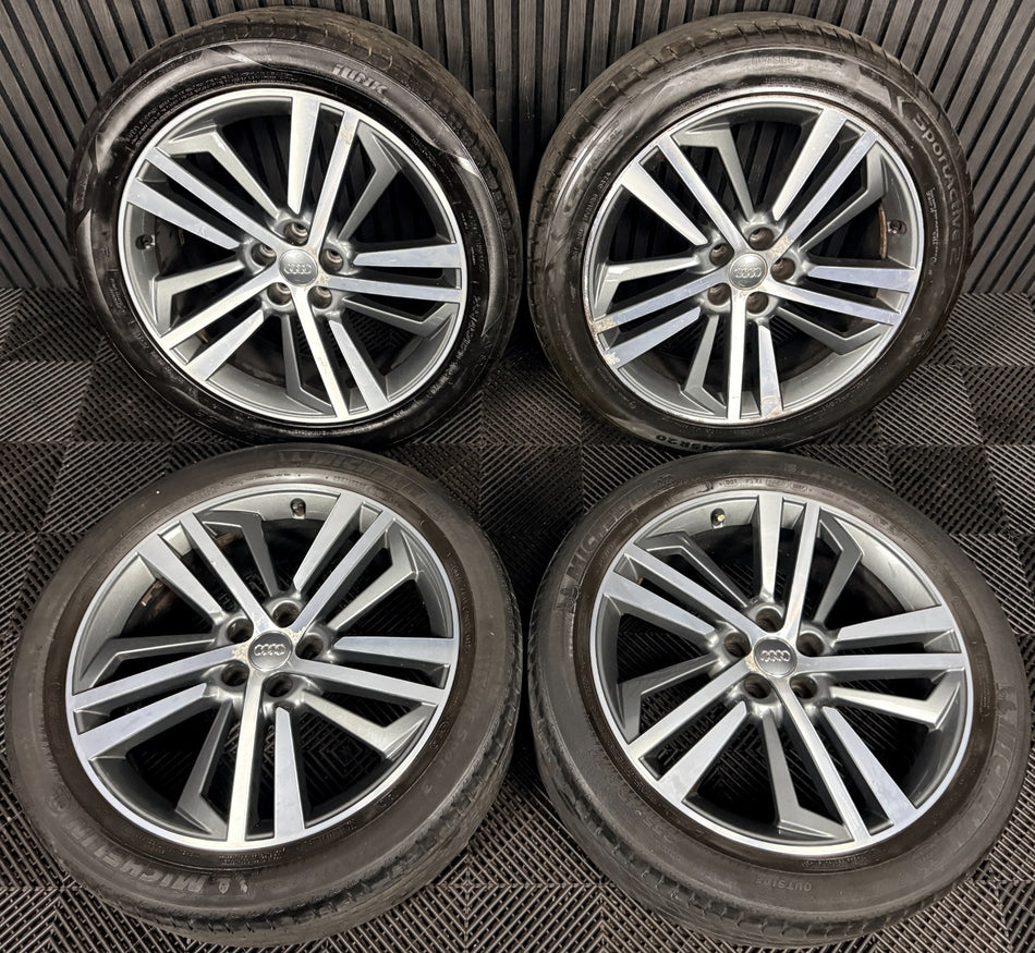 20'' Audi Q5 S Line Grey DC 5 Triple Spoke Alloy Wheels Tyres 80A601025F Genuine