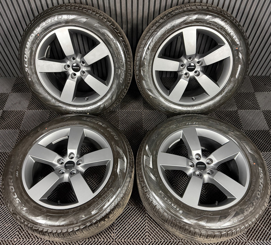 20'' GENUINE LAND ROVER DEFENDER 5 SPOKE GREY 5098 ALLOY WHEELS TYRES ALLOYS
