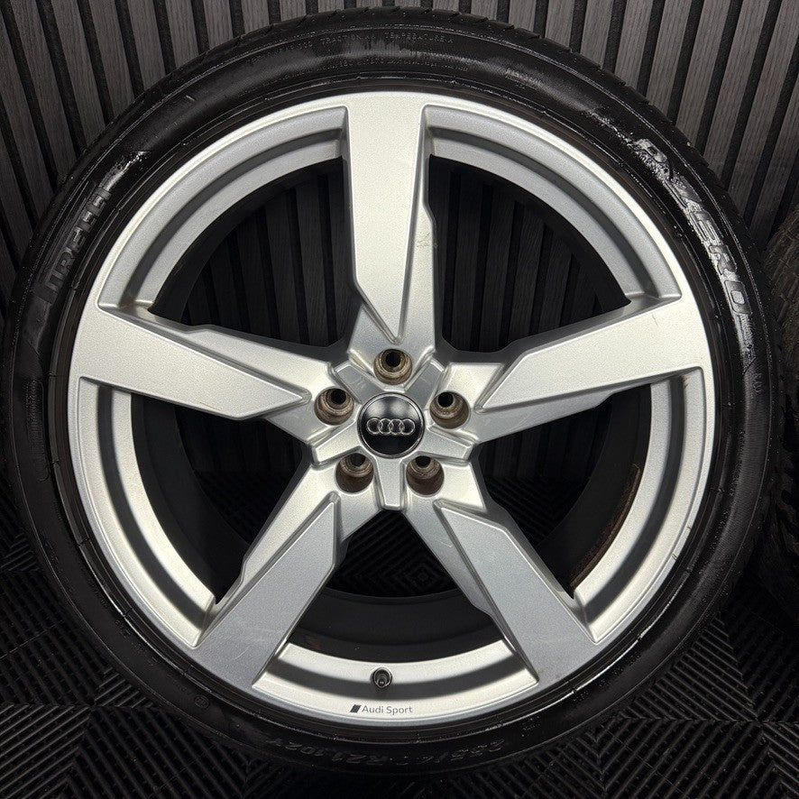 21'' GENUINE AUDI Q5 S LINE SQ5 5 SPOKE ALLOY WHEELS TYRES SPORT 80A601025AR