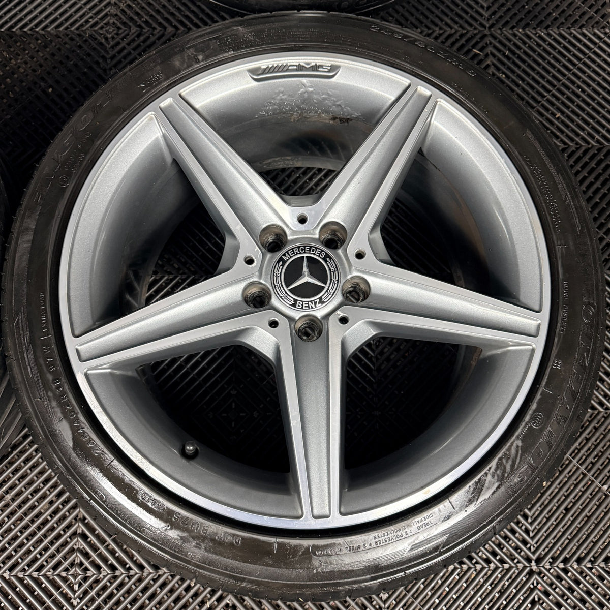 18'' Mercedes AMG C Class W205 Grey DC 5 Spoke Alloy Wheels Tyres Alloys Genuine