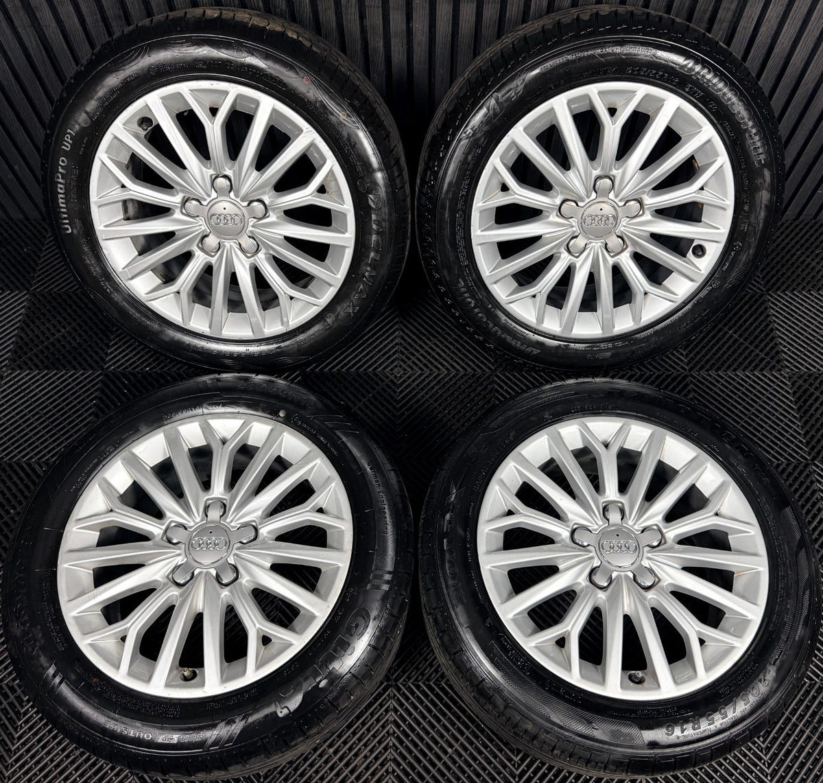 16'' Audi A3 Silver Multispoke Alloy Wheels Alloys Tyres 8V0601025BJ Genuine