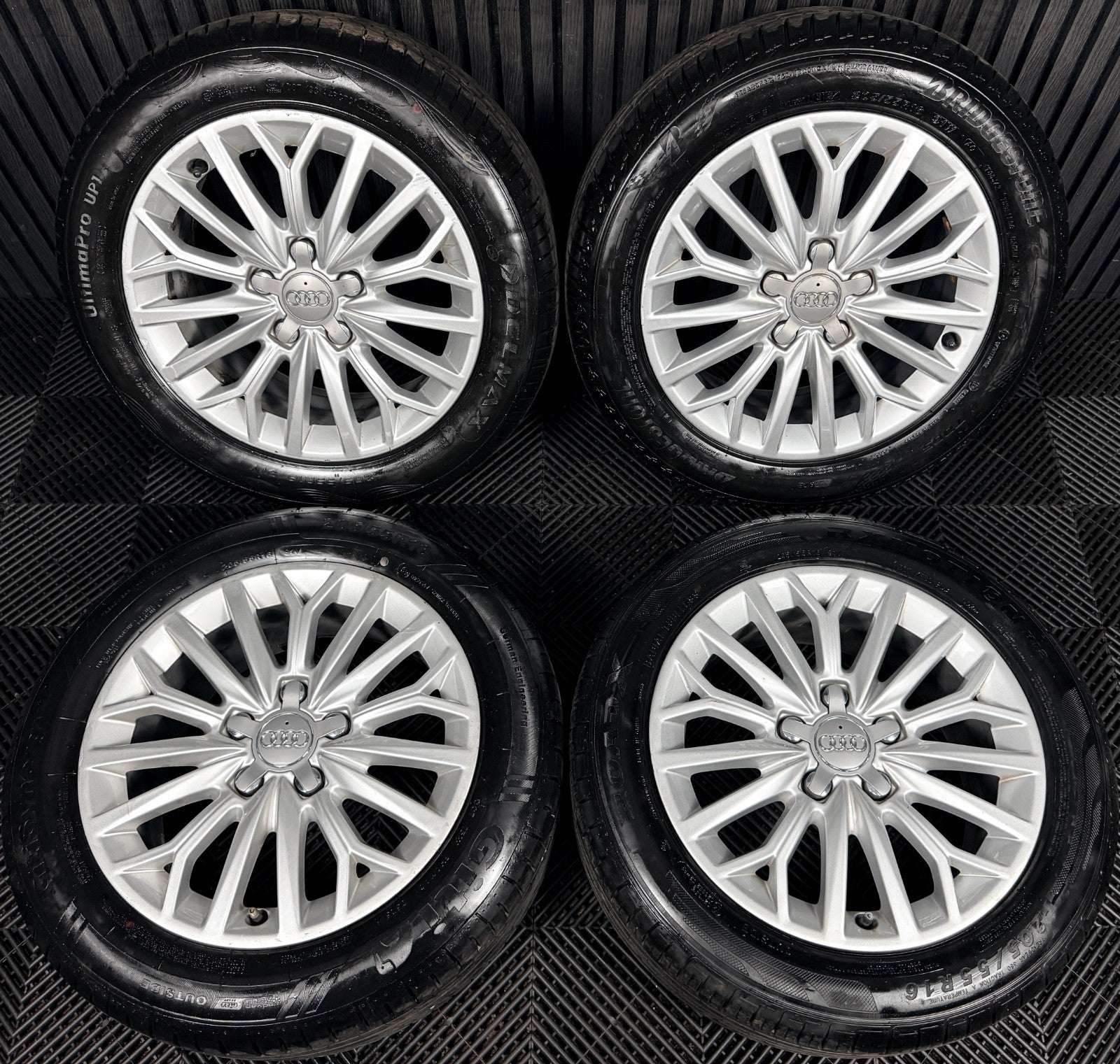16'' Audi A3 Silver Multispoke Alloy Wheels Alloys Tyres 8V0601025BJ Genuine
