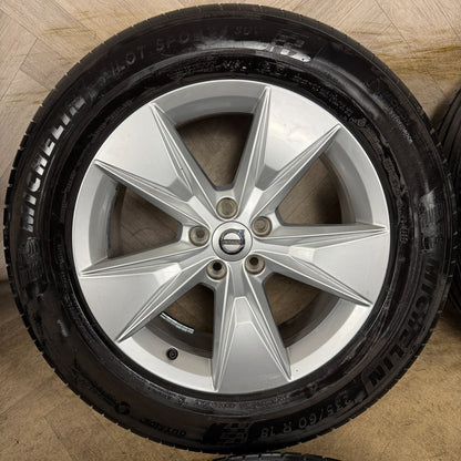 18'' GENUINE VOLVO XC60 5 SPOKE SILVER ALLOY WHEELS TYRES ALLOYS  5X108 31680200