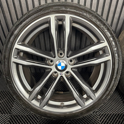 19" GENUINE BMW 3 SERIES 704 GREY M SPORT F30 F31 F32 E90 E92 ALLOY WHEELS TYRES