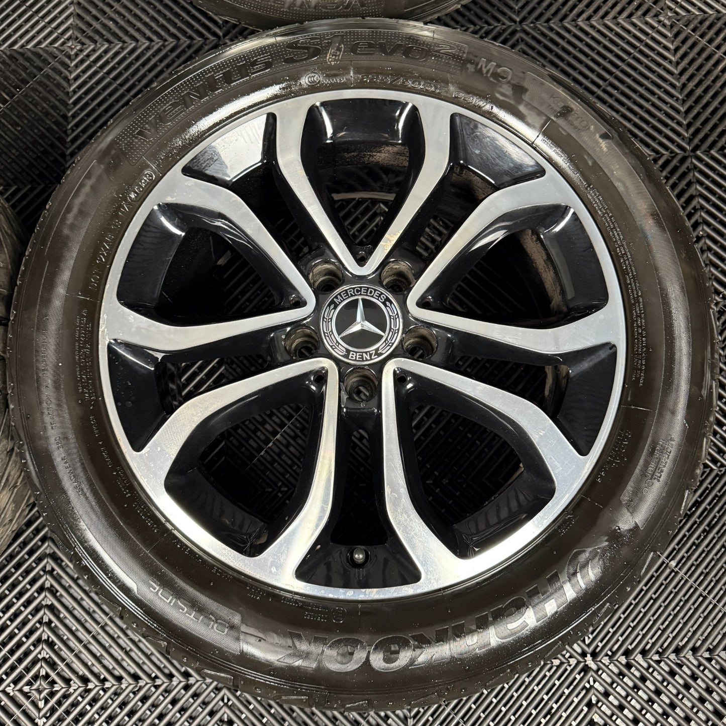 17" GENUINE MERCEDES C CLASS W205 BLACK DC ALLOY WHEELS TYRES ALLOYS A2054010200
