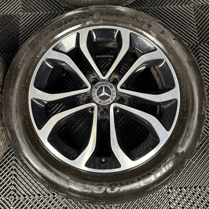17" GENUINE MERCEDES C CLASS W205 BLACK DC ALLOY WHEELS TYRES ALLOYS A2054010200
