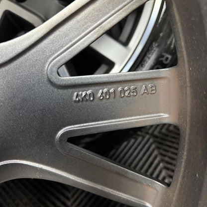 20'' GENUINE AUDI S6 A6 S LINE BLACK EDITION C8 ALLOYS WHEELS TYRES 4K0601025AB